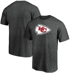 Kansas City Chiefs Primary Logo T-Shirt Heather Charcoal - Fanatics
