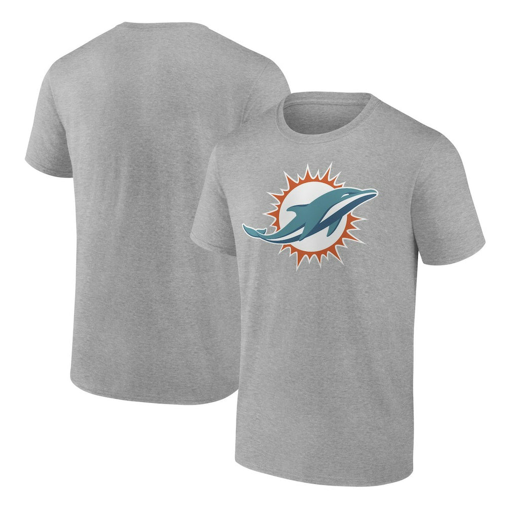 Miami Dolphins Primary Logo T-Shirt Heather Gray - Fanatics