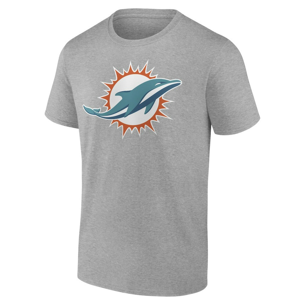 Miami Dolphins Primary Logo T-Shirt Heather Gray - Fanatics