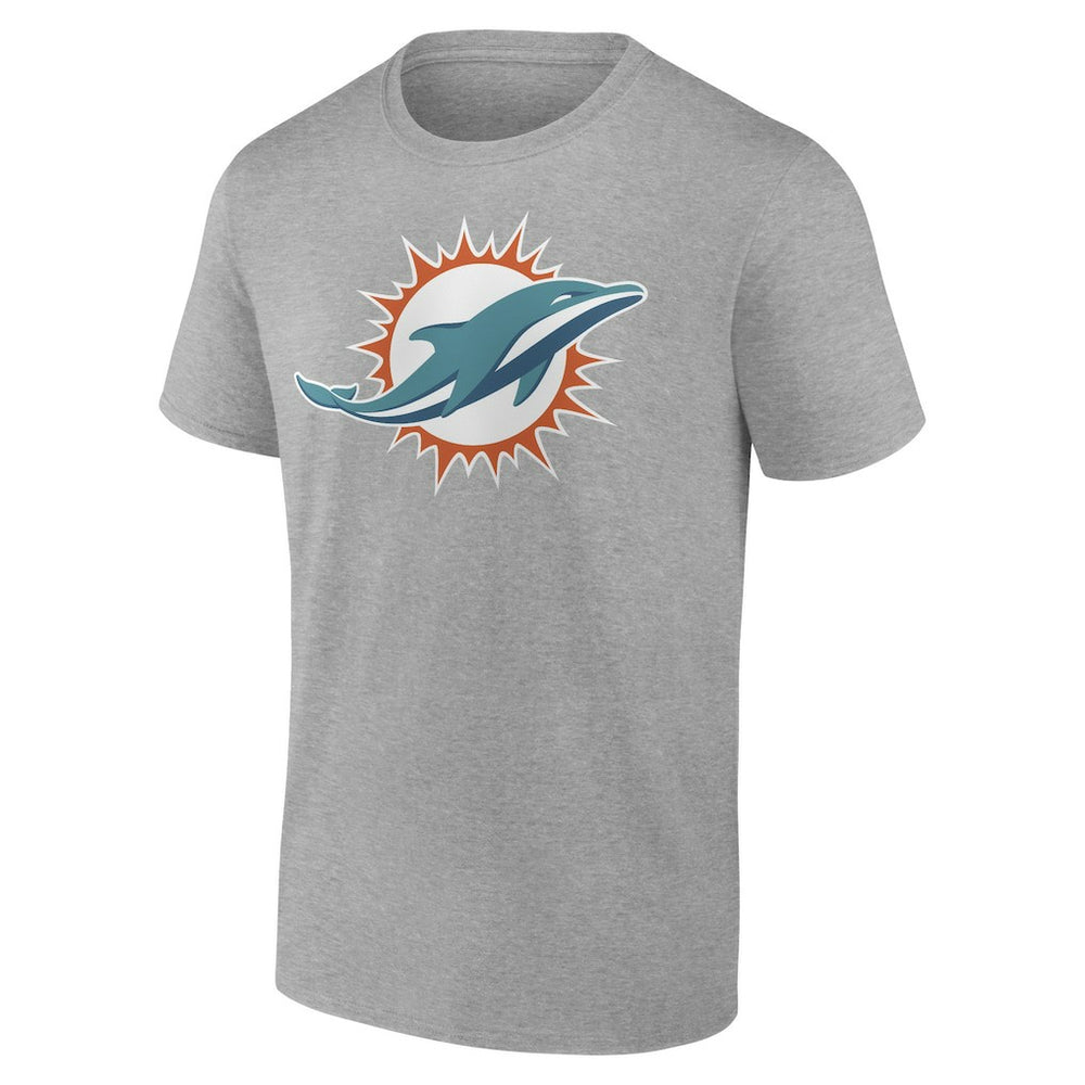 Miami Dolphins Primary Logo T-Shirt Heather Gray - Fanatics