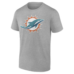 Miami Dolphins Primary Logo T-Shirt Heather Gray - Fanatics