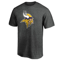 Minnesota Vikings Primary Logo T-Shirt Heather Charcoal - Fanatics