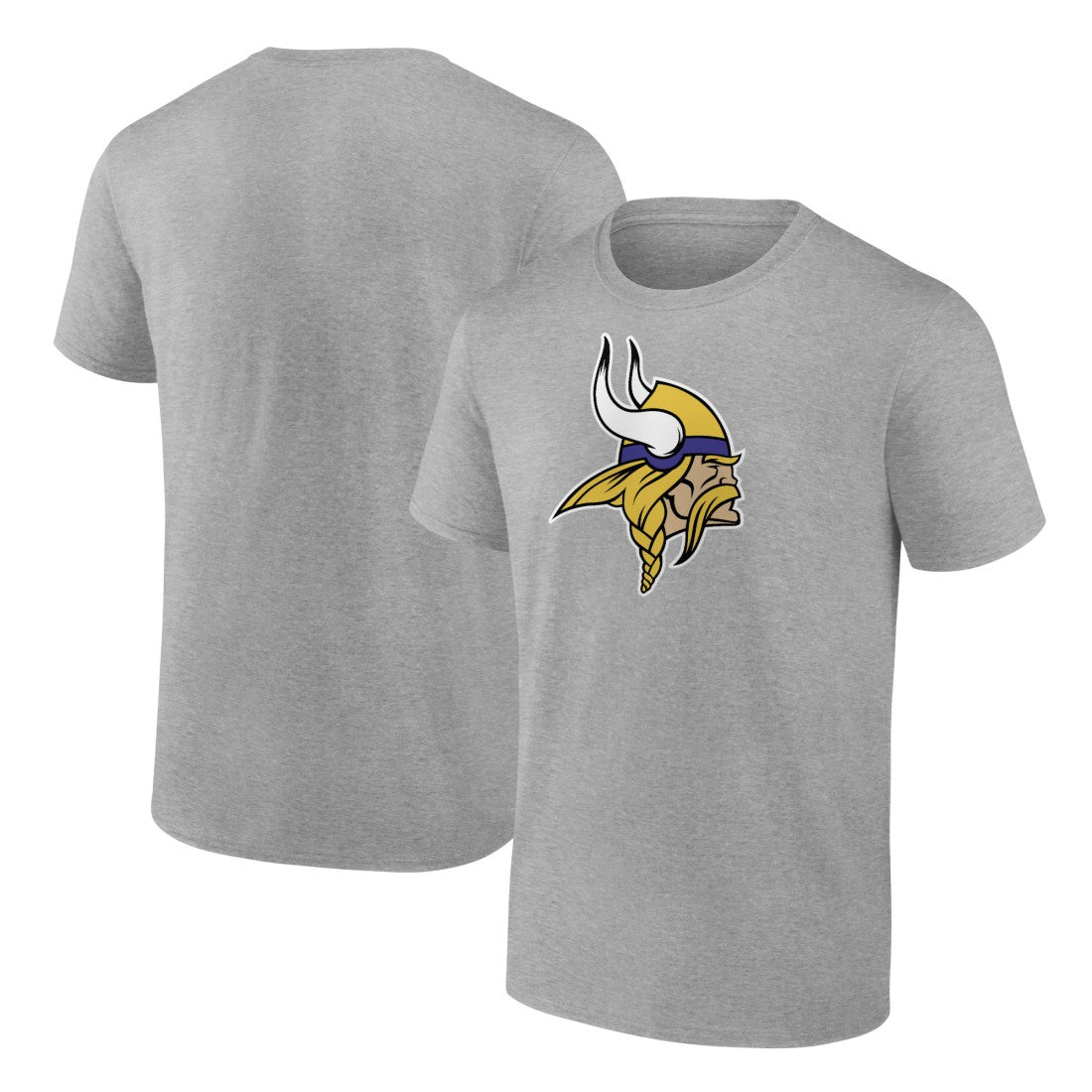 Minnesota Vikings Primary Logo T-Shirt Heather Gray - Fanatics