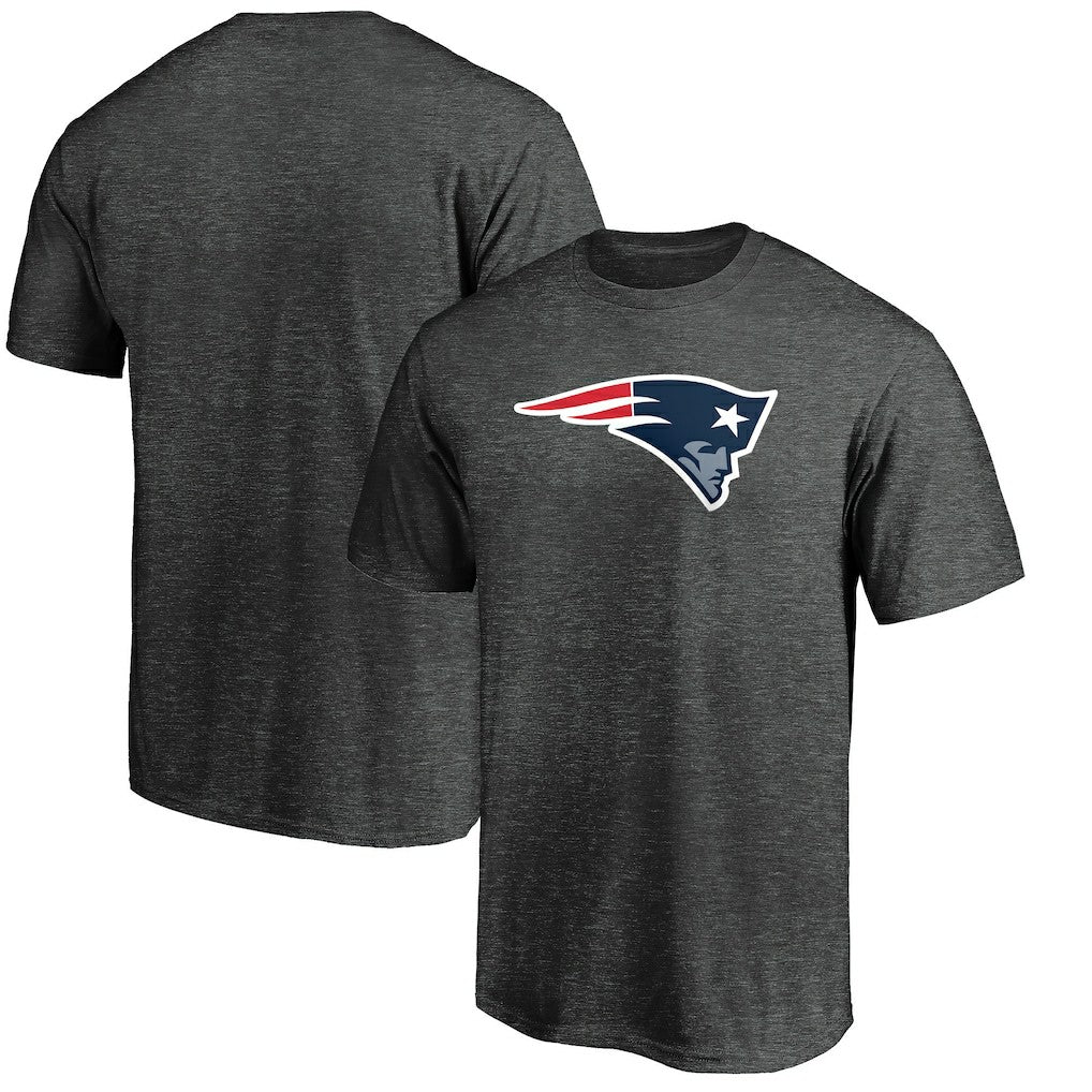 New England Patriots Primary Logo T-Shirt Heather Charcoal - Fanatics