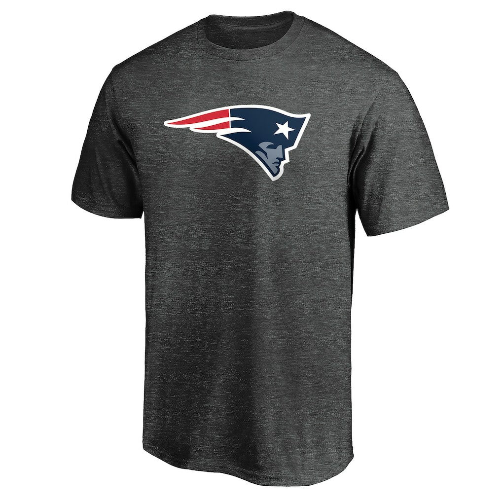 New England Patriots Primary Logo T-Shirt Heather Charcoal - Fanatics