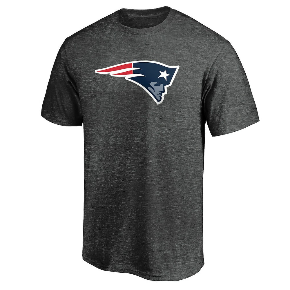 New England Patriots Primary Logo T-Shirt Heather Charcoal - Fanatics