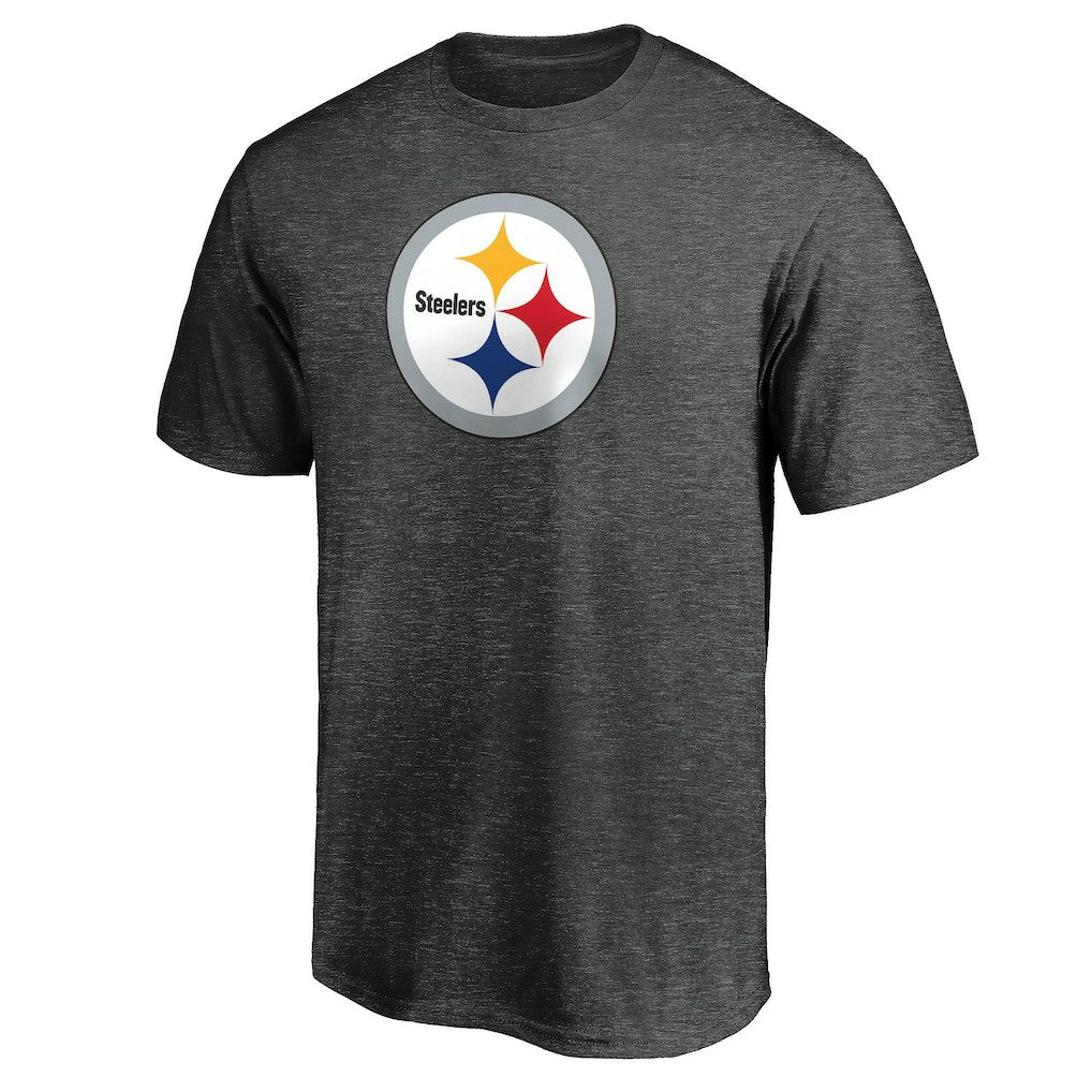 Pittsburgh Steelers Primary Logo T-Shirt Heather Charcoal - Fanatics