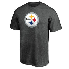 Pittsburgh Steelers Primary Logo T-Shirt Heather Charcoal - Fanatics