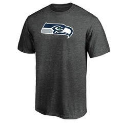 Seattle Seahawks Primary Logo T-Shirt Heather Charcoal - Fanatics
