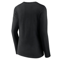 Washington Commanders Women's Primary Team Logo Long Sleeve V-Neck T-Shirt Black - NFL