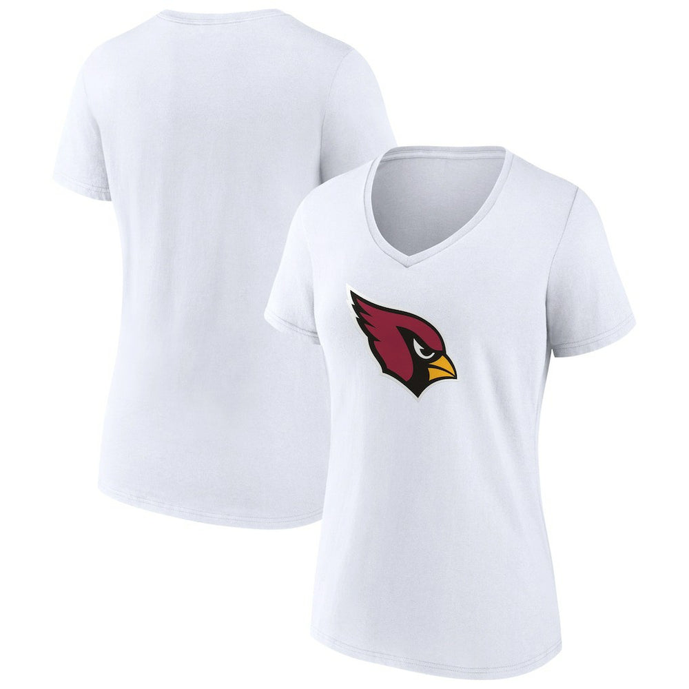 Arizona Cardinals Women's Primary Logo V-Neck T-Shirt White - NFL