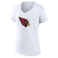 Arizona Cardinals Women's Primary Logo V-Neck T-Shirt White - NFL