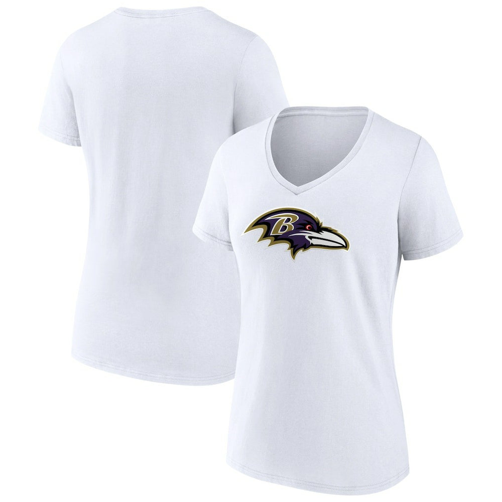 Baltimore Ravens Women's Primary Team Logo V-Neck T-Shirt White - NFL