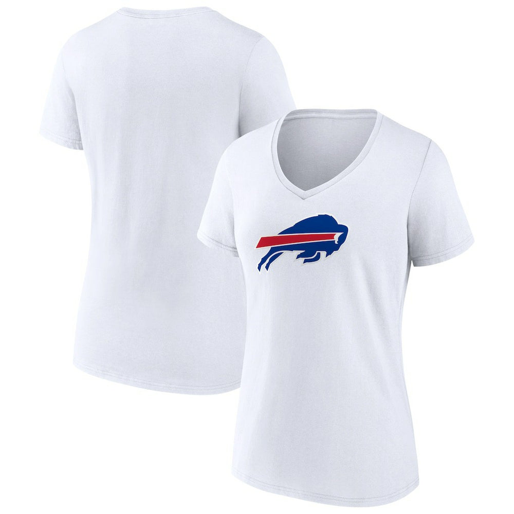 Buffalo Bills Women's Primary Team Logo V-Neck T-Shirt White - NFL
