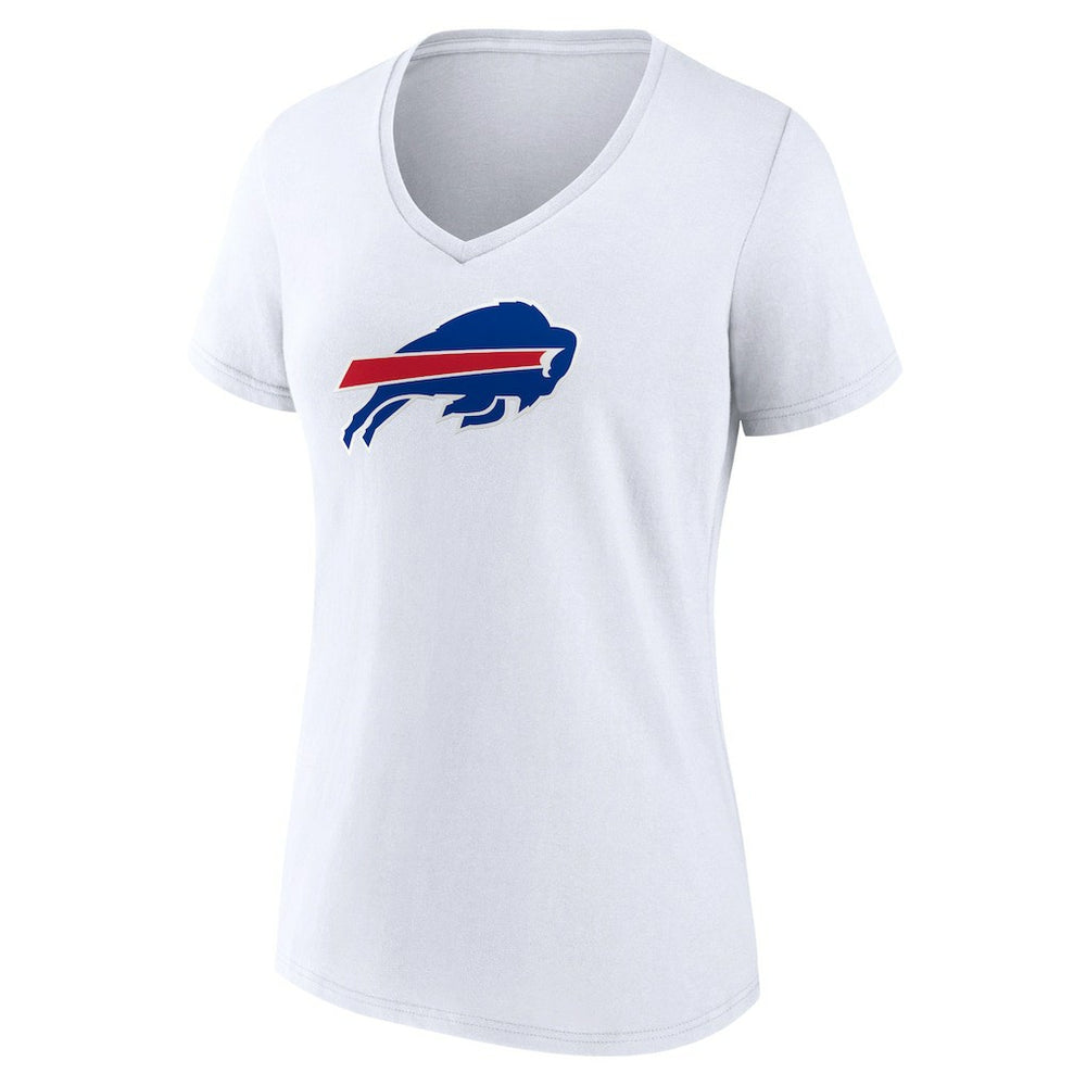Buffalo Bills Women's Primary Team Logo V-Neck T-Shirt White - NFL
