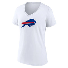 Buffalo Bills Women's Primary Team Logo V-Neck T-Shirt White - NFL