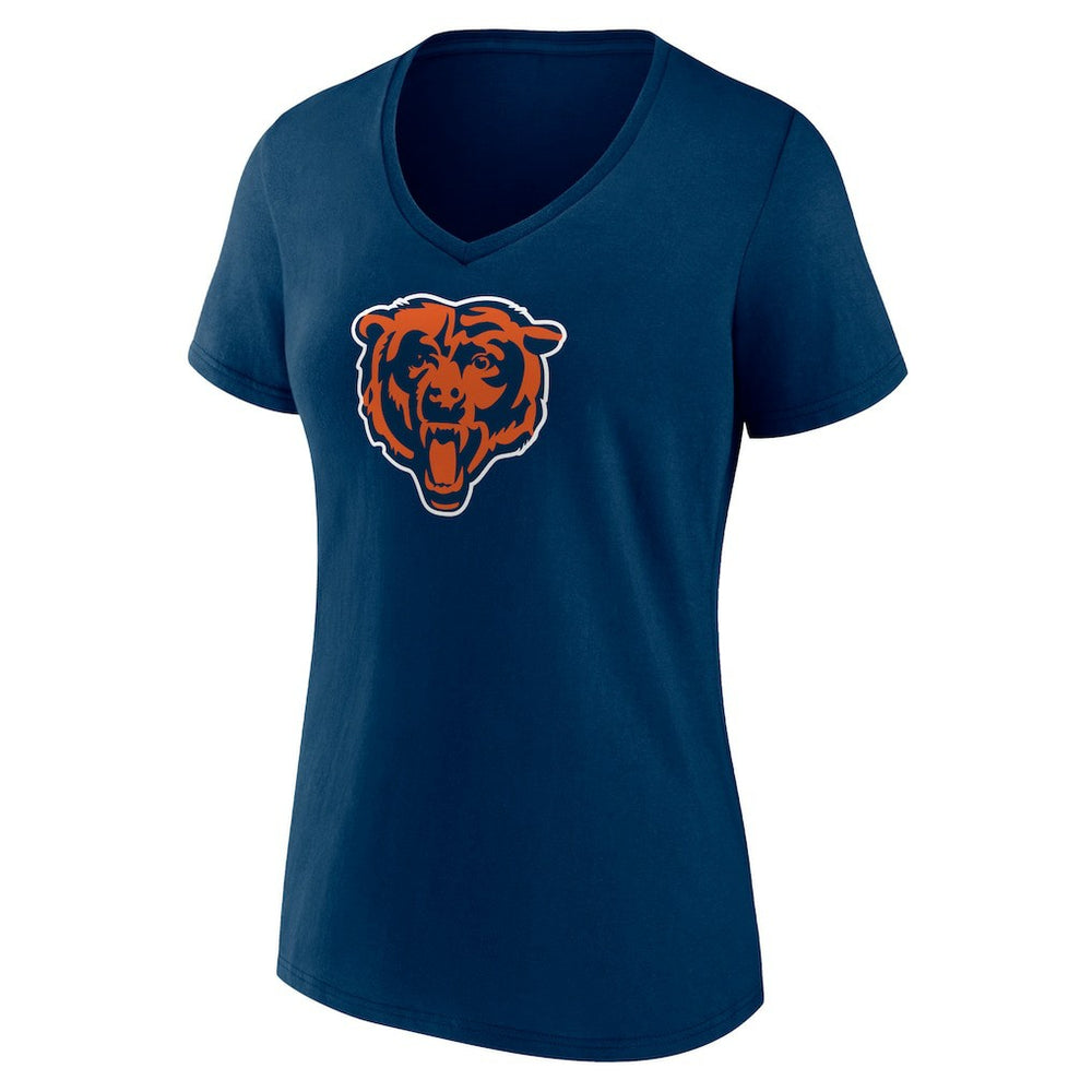 Chicago Bears Women's Primary Team Logo V-Neck T-Shirt Navy - NFL