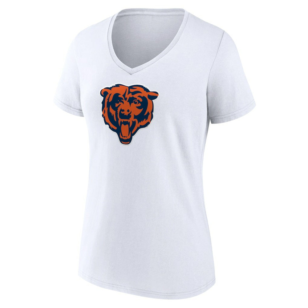 Chicago Bears Women's Primary Team Logo V-Neck T-Shirt White - NFL