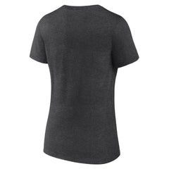 Denver Broncos Women's Primary Team Logo V-Neck T-Shirt Charcoal - NFL