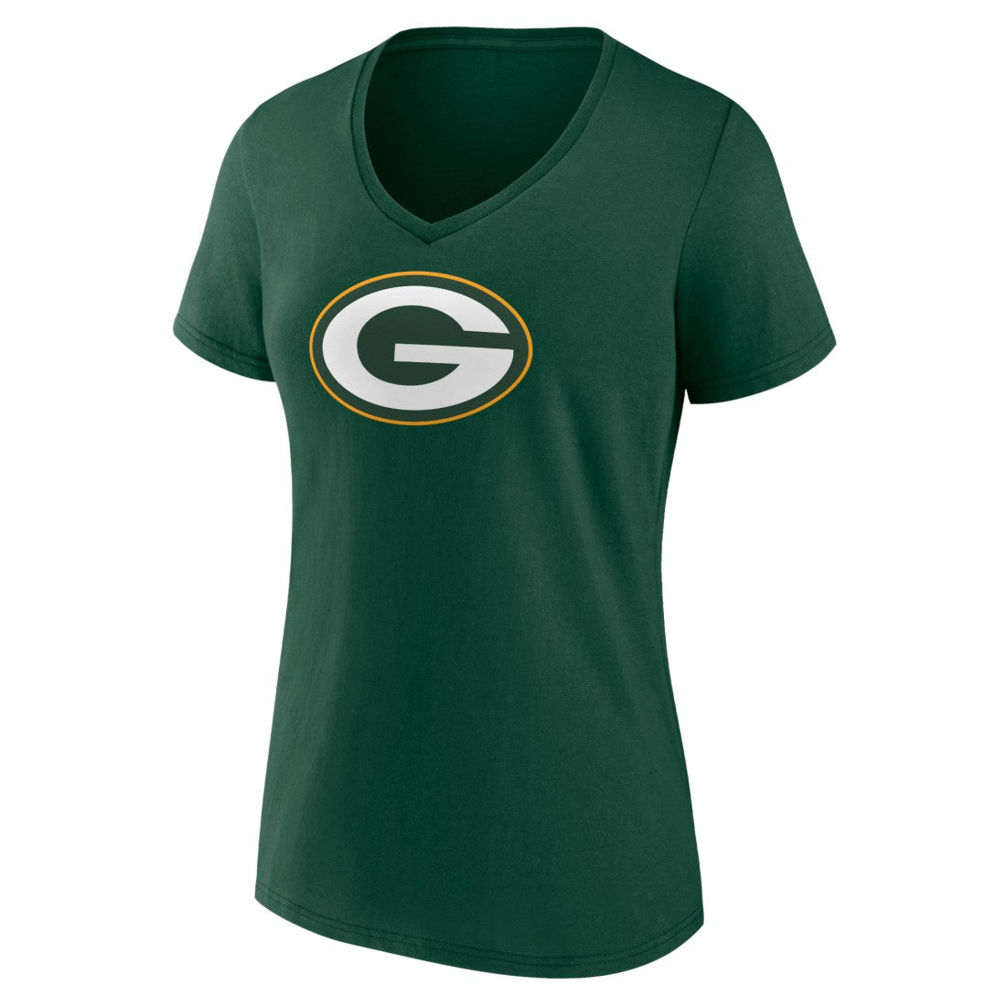 Green Bay Packers Women's Primary Team Logo V-Neck T-Shirt Green - NFL