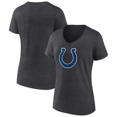 Indianapolis Colts Women's Primary Team Logo V-Neck T-Shirt Charcoal - NFL