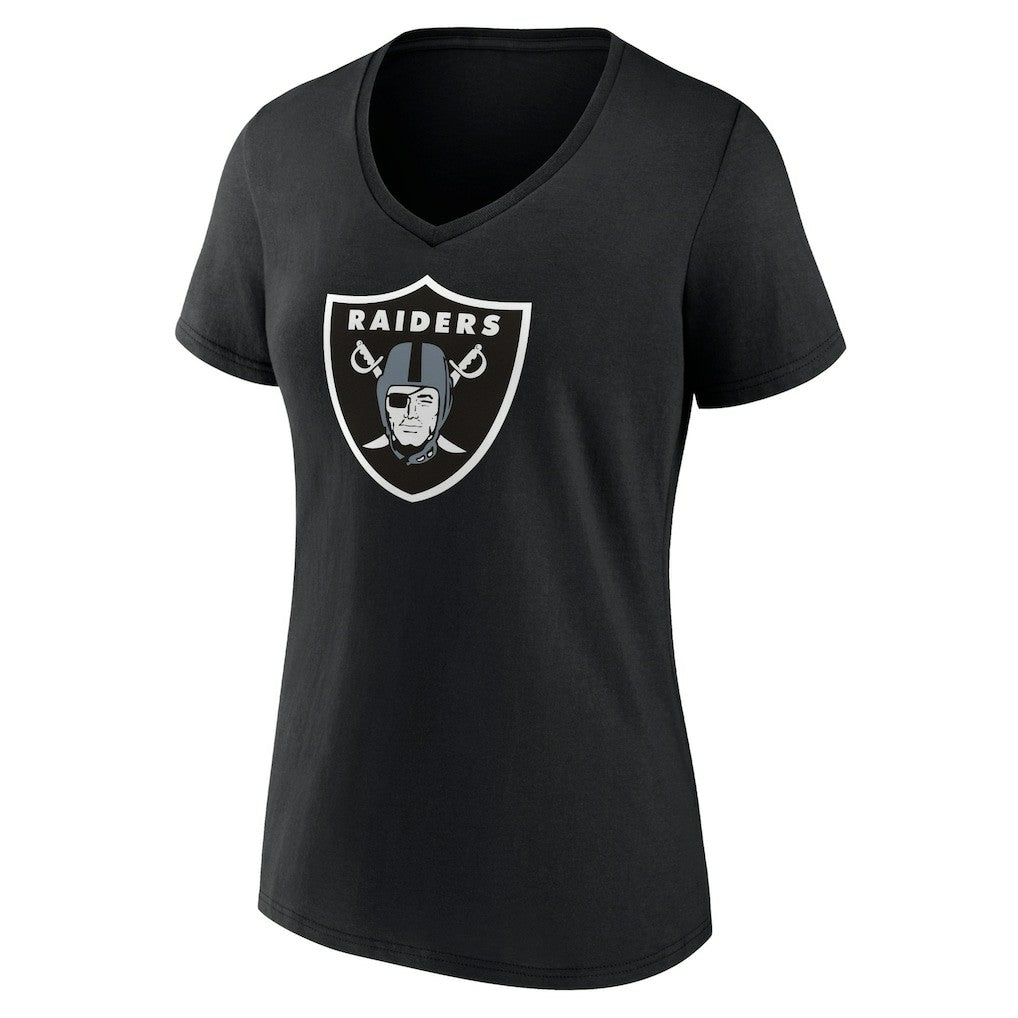 Las Vegas Raiders Women's Primary Team Logo V-Neck T-Shirt Black - NFL