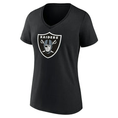 Las Vegas Raiders Women's Primary Team Logo V-Neck T-Shirt Black - NFL