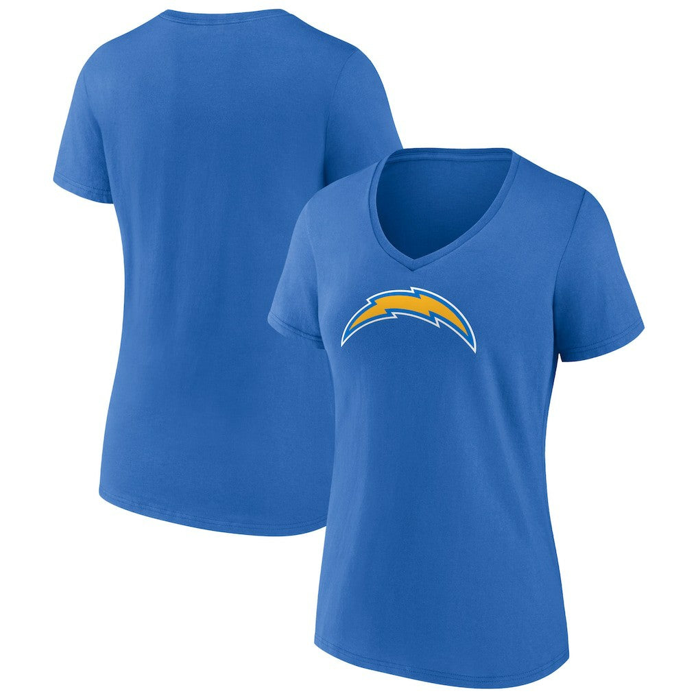 Los Angeles Chargers Women's Primary Team Logo V-Neck T-Shirt Powder Blue - NFL