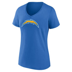 Los Angeles Chargers Women's Primary Team Logo V-Neck T-Shirt Powder Blue - NFL
