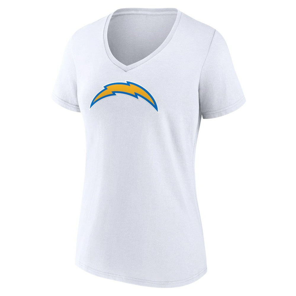 Los Angeles Chargers Women's Primary Team Logo V-Neck T-Shirt White - NFL