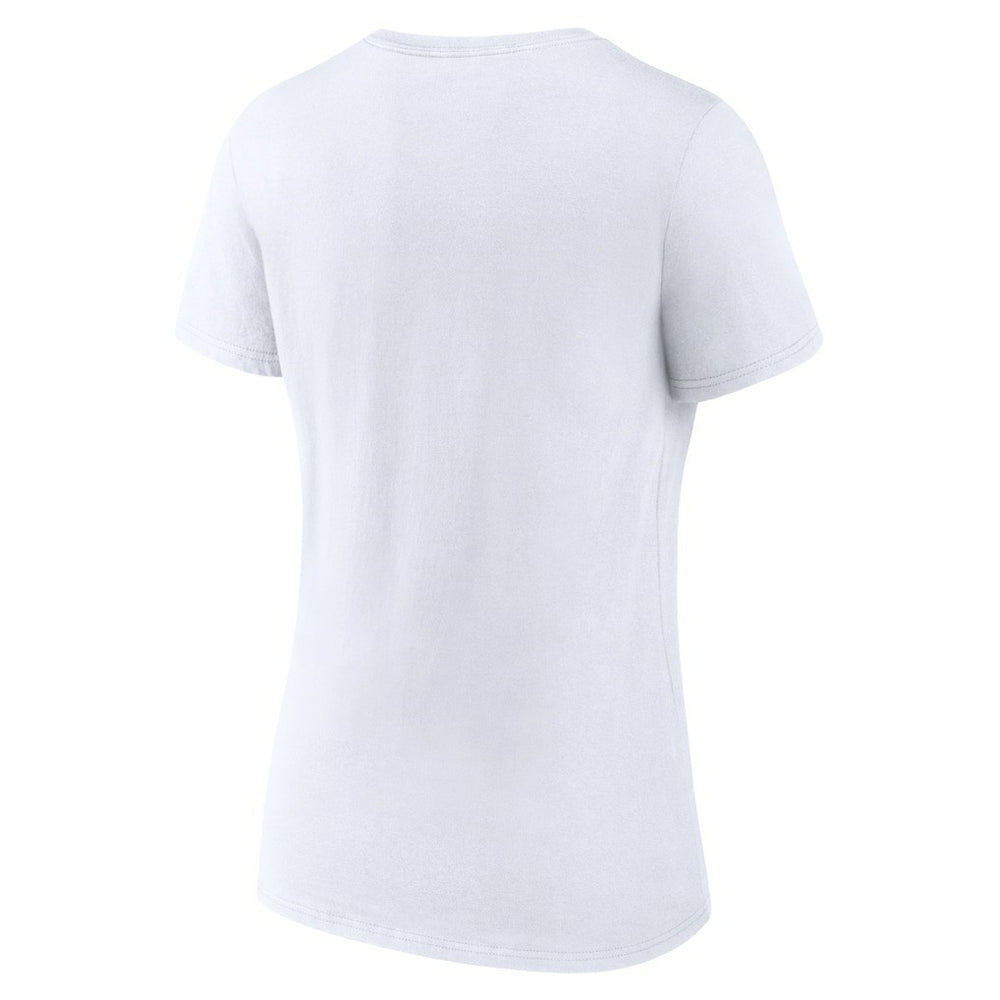 New England Patriots Women's Primary Team Logo V-Neck T-Shirt White - NFL