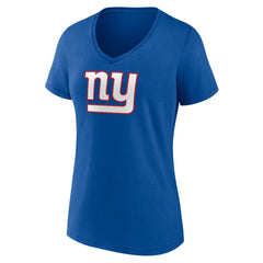 New York Giants Women's Primary Team Logo V-Neck T-Shirt Royal - NFL