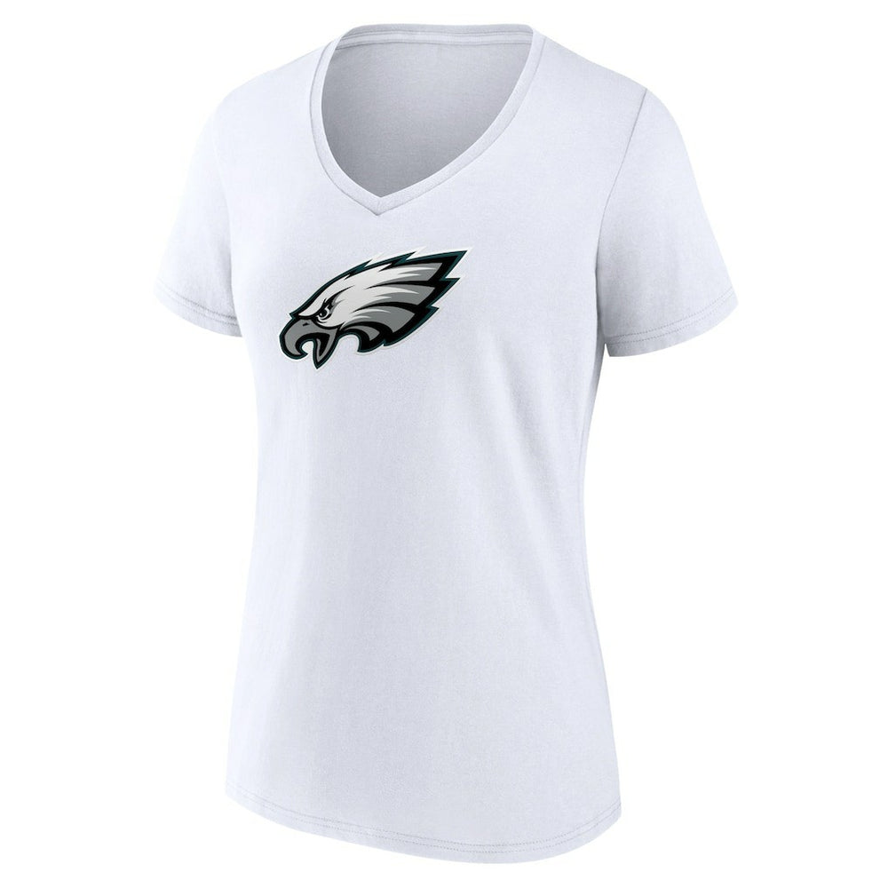 Philadelphia Eagles Women's Primary Team Logo V-Neck T-Shirt White - NFL