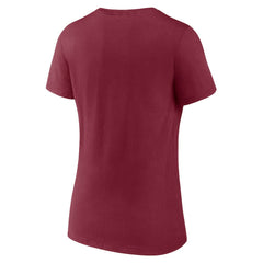 Washington Commanders Women's Primary Team Logo V-Neck T-Shirt Burgundy - NFL