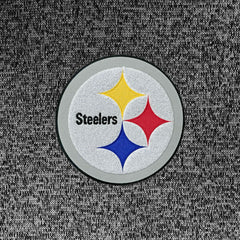 Pittsburgh Steelers Antigua Absolute Chenille Pullover Hoodie Heathered Black - NFL
