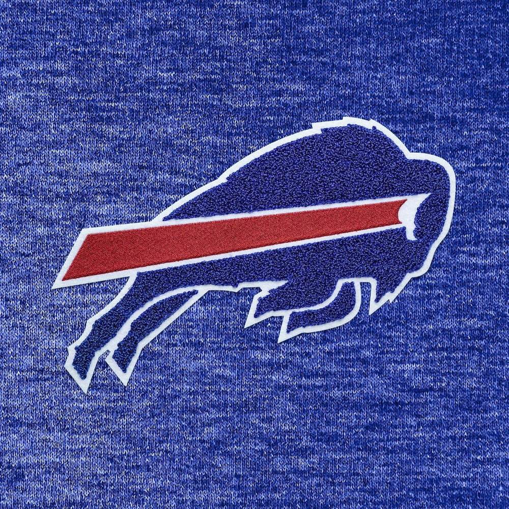 Buffalo Bills Antigua Action Chenille Pullover Hoodie Heathered Royal - NFL