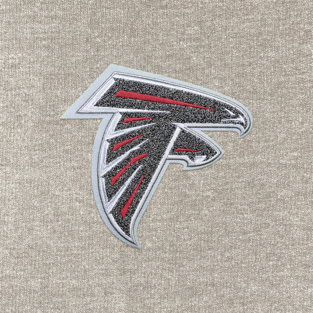 Atlanta Falcons Antigua Reward Chenille Pullover Crewneck Sweatshirt Oatmeal - NFL