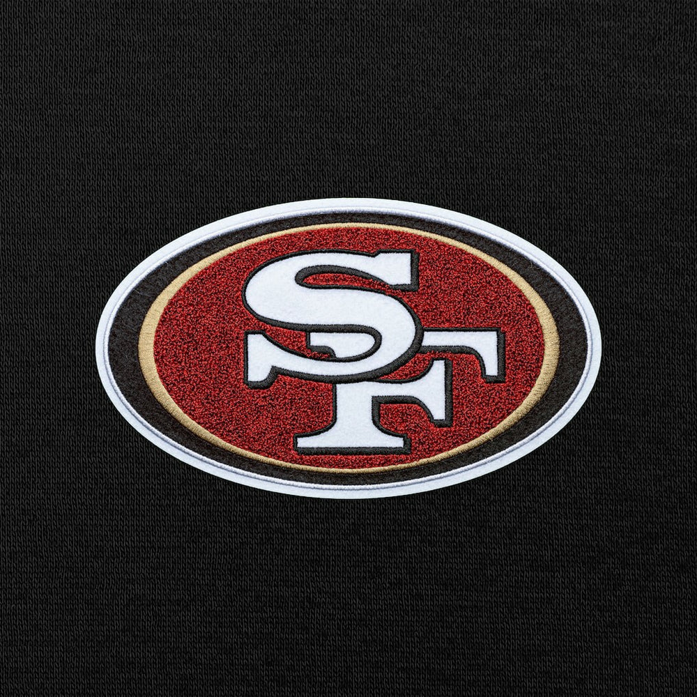 San Francisco 49ers Antigua Victory Chenille Pullover Hoodie Black - NFL