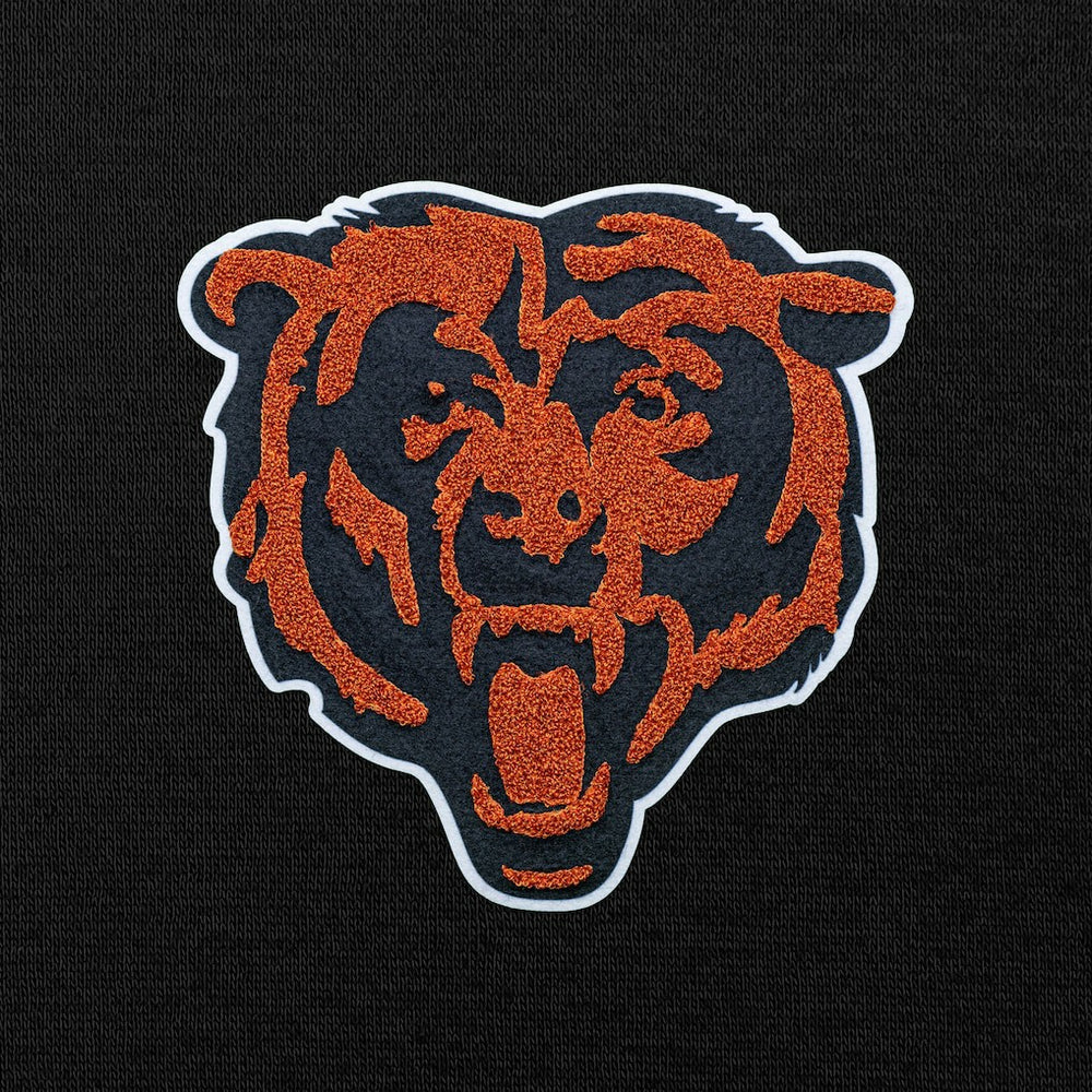 Chicago Bears Antigua Victory Chenille Pullover Hoodie Black - NFL