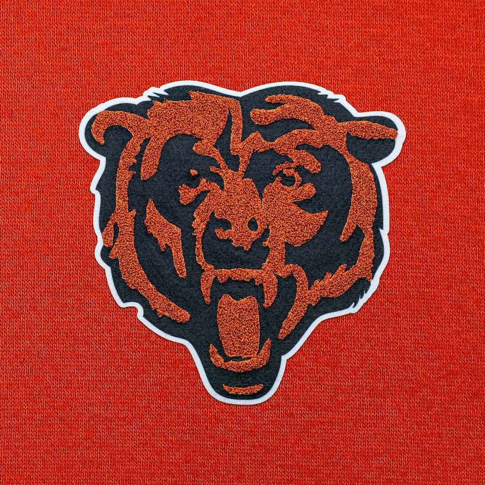 Chicago Bears Antigua Victory Chenille Pullover Hoodie Orange - NFL