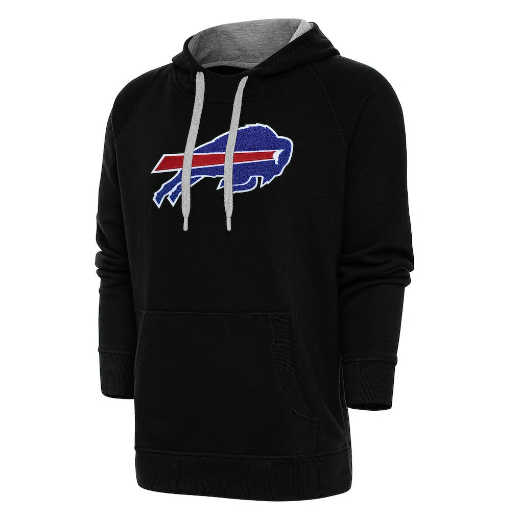 Buffalo Bills Antigua Victory Chenille Pullover Hoodie Black - NFL