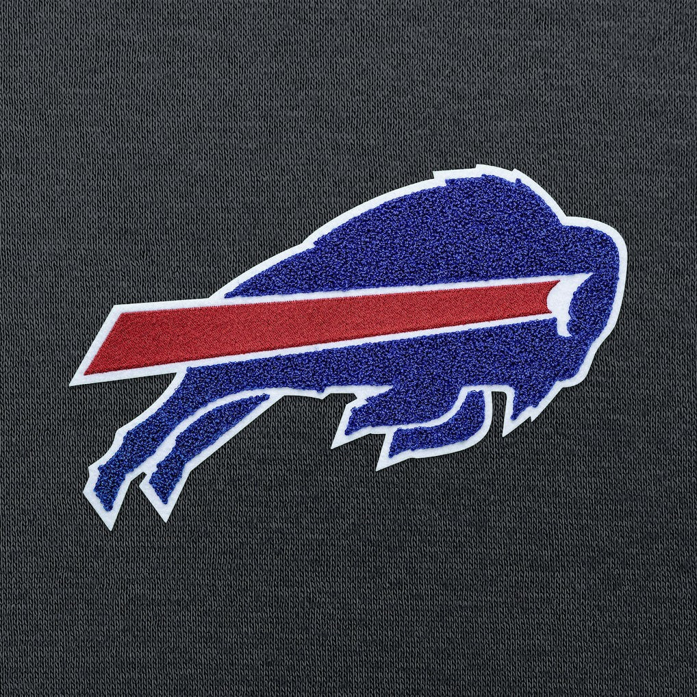 Buffalo Bills Antigua Victory Chenille Pullover Hoodie Charcoal - NFL