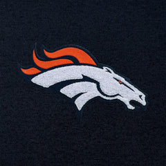 Denver Broncos Antigua Victory Chenille Pullover Hoodie Navy - NFL