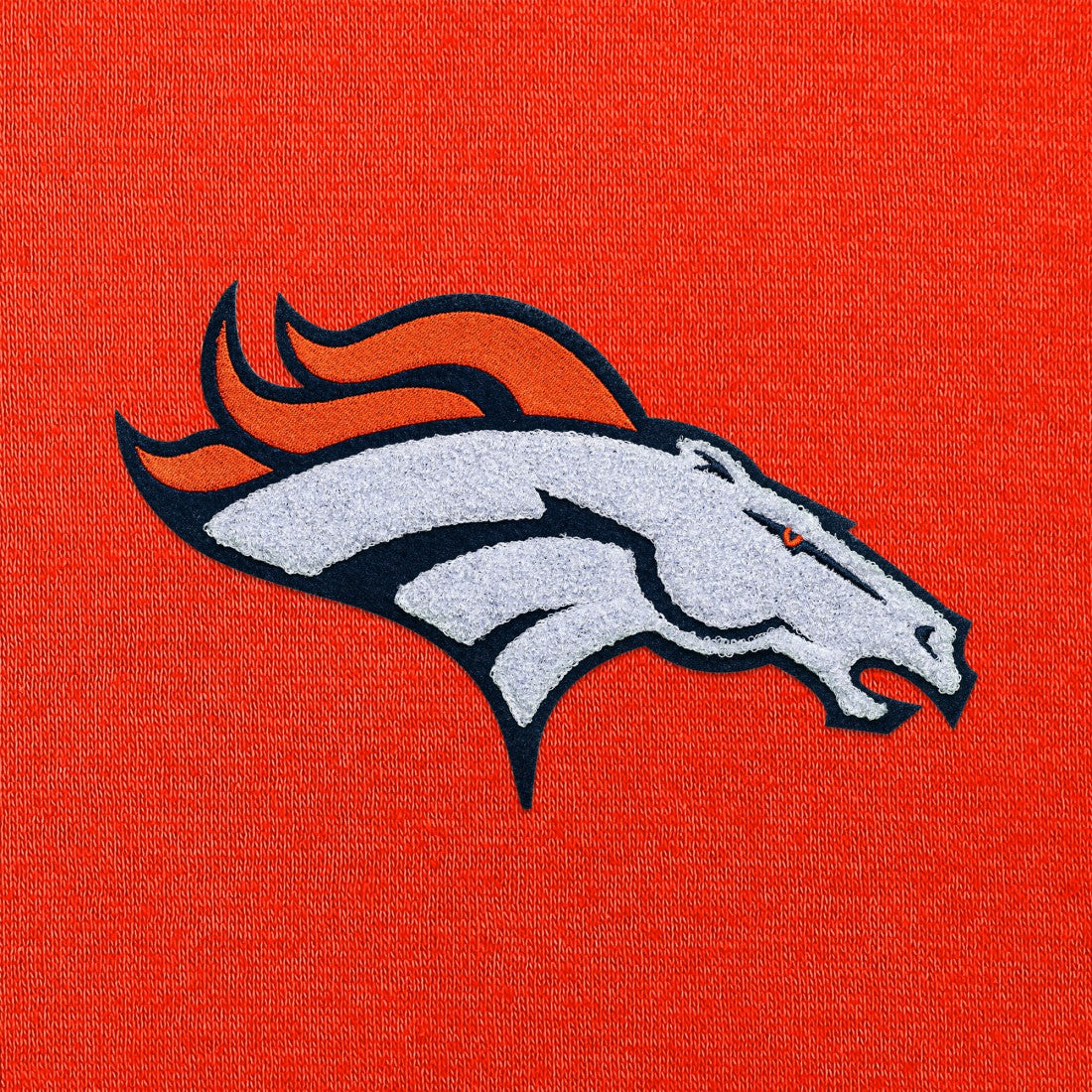 Denver Broncos Antigua Victory Chenille Pullover Hoodie Orange - NFL