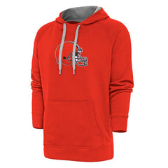 Cleveland Browns Antigua Victory Chenille Pullover Hoodie Orange - NFL