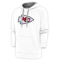 Kansas City Chiefs Antigua Victory Chenille Pullover Hoodie White - NFL