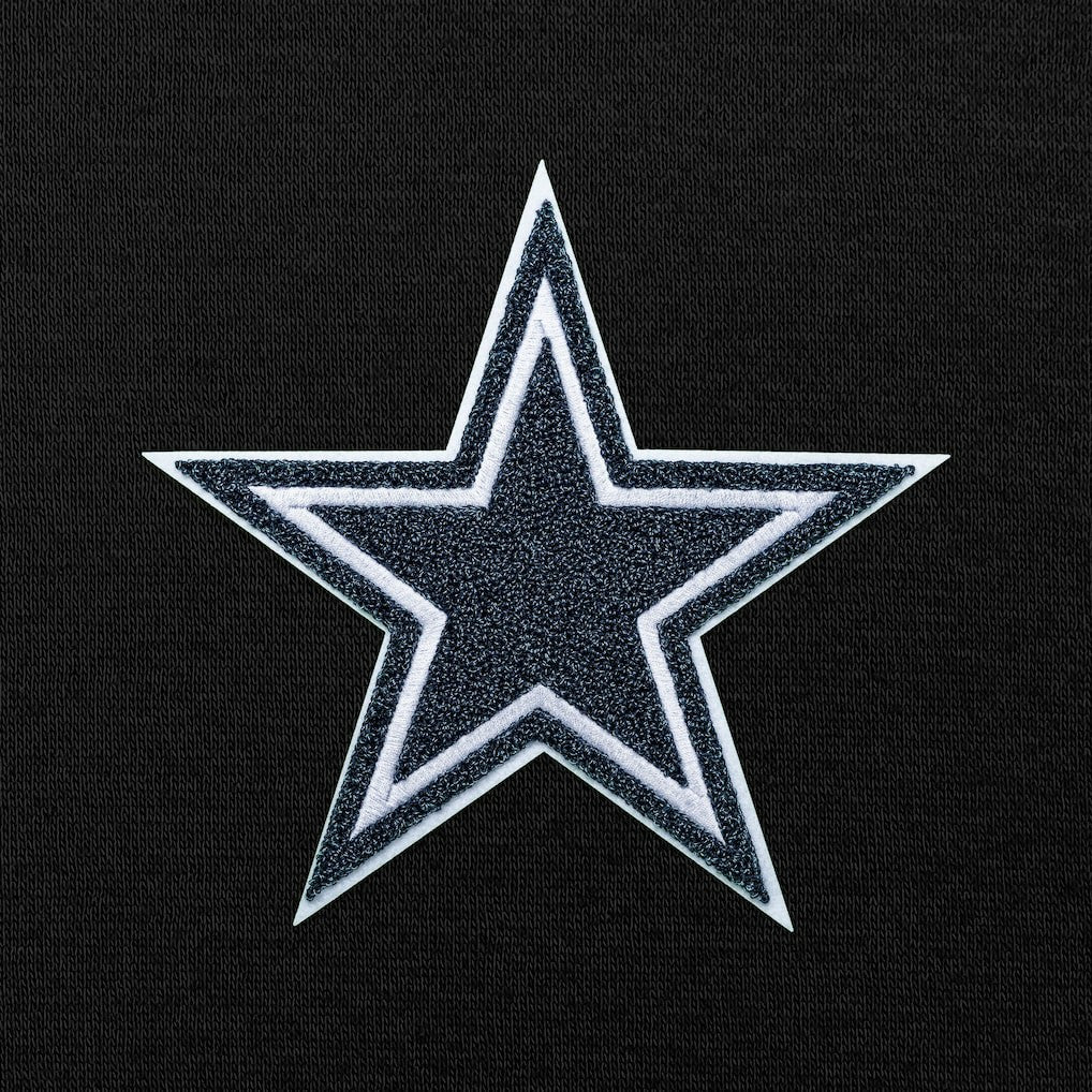 Dallas Cowboys Antigua Victory Chenille Pullover Hoodie Black - NFL
