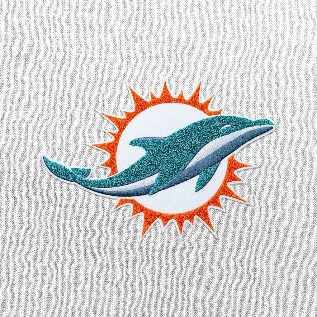 Miami Dolphins Antigua Victory Chenille Pullover Hoodie White - NFL