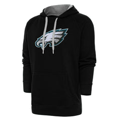 Philadelphia Eagles Antigua Victory Chenille Pullover Hoodie Black - NFL
