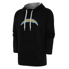 Los Angeles Chargers Antigua Victory Chenille Pullover Hoodie Black - NFL